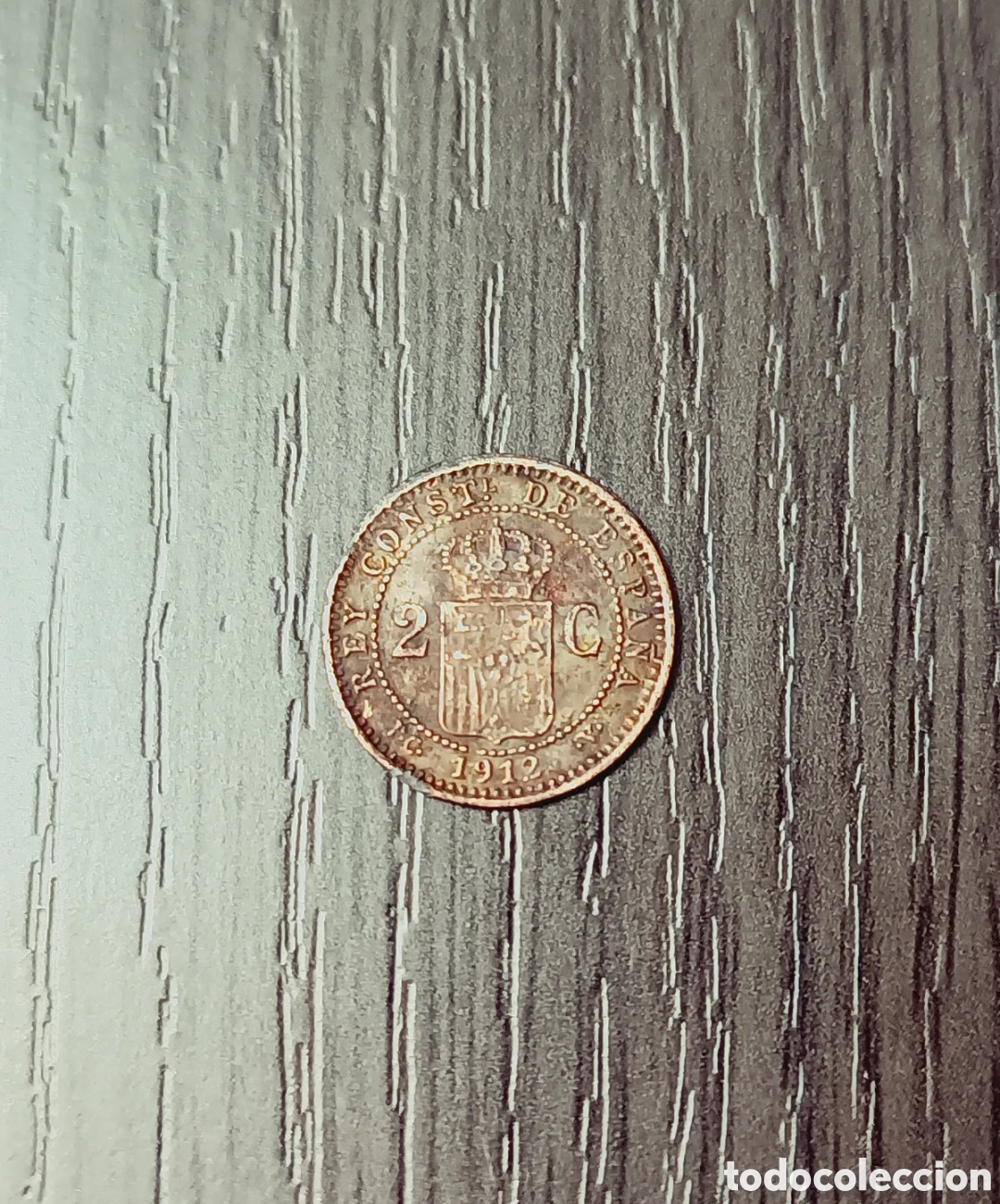 Monedas de Espa&ntilde;a: R&eacute;plica Antigua Moneda 2 Centimos Alfonso XIII - Foto 2