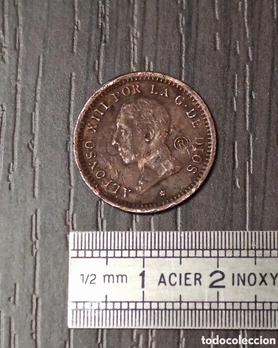 Monedas de Espa&ntilde;a: R&eacute;plica Antigua Moneda 2 Centimos Alfonso XIII - Foto 6
