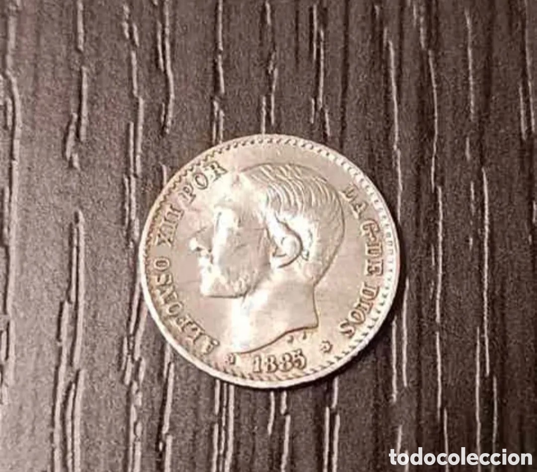 Monedas de Espa&ntilde;a: Antigua Moneda 50 c&eacute;ntimos Alfonso XII - Foto 3