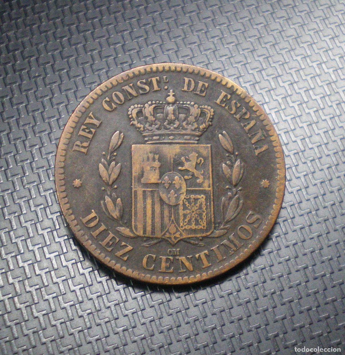 Monedas de Espa&ntilde;a: ALFONSO XIII - 10 CENTIMOS 1879 - Foto 2