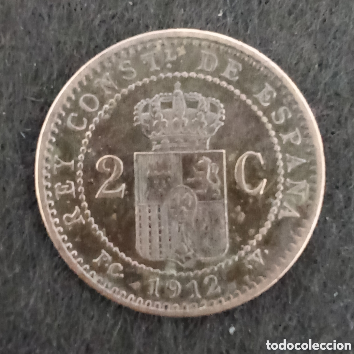 Monedas de Espa&ntilde;a: Espa&ntilde;a 2 c&eacute;ntimos a&ntilde;o 1912
