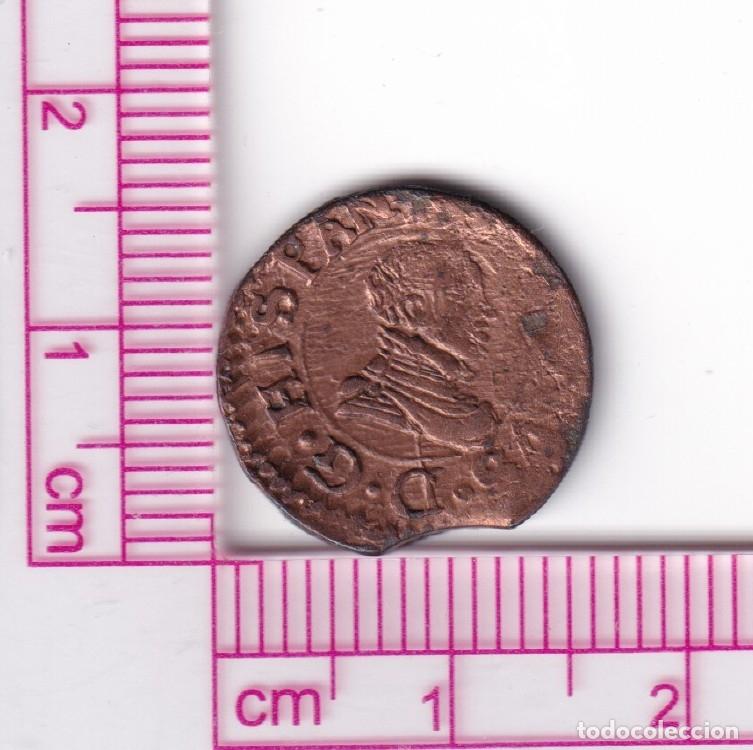 Monnaies d'Espagne: CRE1109 MONEDA ESPA&Ntilde;A FELIPE III 1 DINER 1611 VIC MBC COBRE