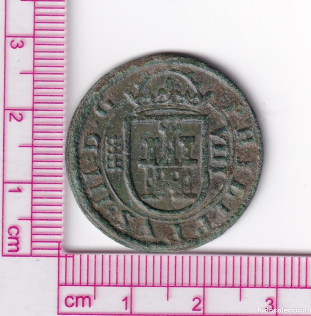 Monedas de Espa&ntilde;a: CRE9504 MONEDA ESPA&Ntilde;A FELIPE III 8 MARAVEDIS 1607 SEGOVIA ACUED. VERTI. COBRE