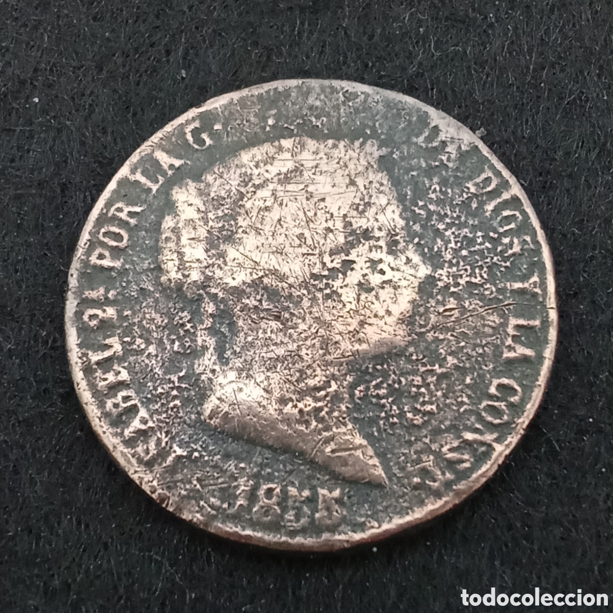 Monedas de Espa&ntilde;a: Espa&ntilde;a 25 c&eacute;ntimos de real a&ntilde;o 1955