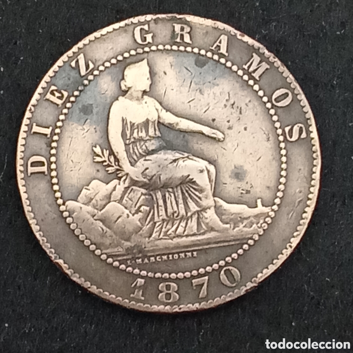 Monedas de Espa&ntilde;a: Espa&ntilde;a 10 centimos a&ntilde;o 1970 - Foto 2