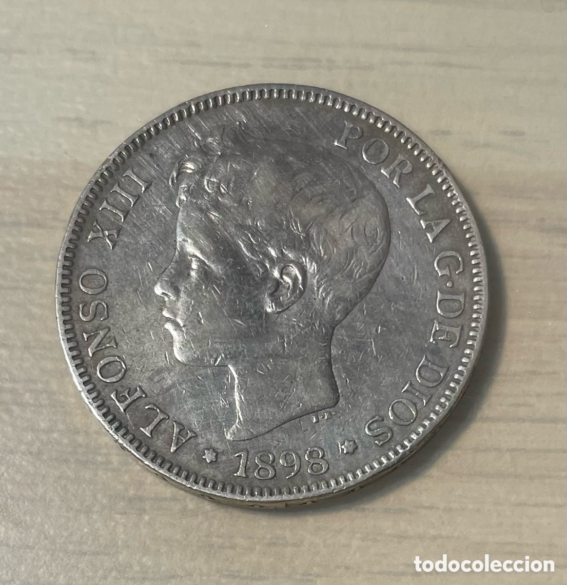 Monedas de Espa&ntilde;a: Moneda 5 Pesetas 1898 Alfonso XIII (Plata SG V)