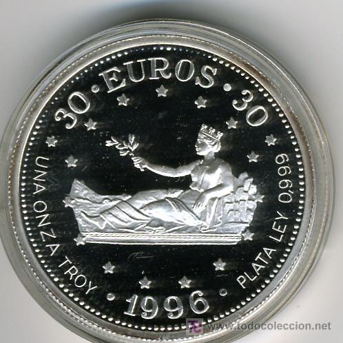 Euros: 30 &euro;uros de plata 1996 - Foto 1