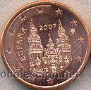 Euros: Espa&ntilde;a	1 cent	2007		SC- / UNC-