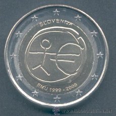 Euros: ESLOVENIA 2 EUROS 2009 10º ANIV. DEL EURO EMU. Lote 297042458