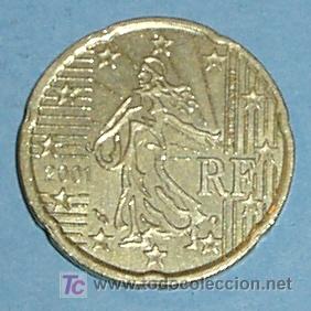Euros: FRANCIA 20 C&Eacute;NTIMOS DE EURO 2001 - Foto 1
