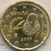 Euros: Espa&ntilde;a	20 cents	2007		SC- / UNC- - Foto 1