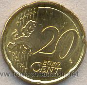 Euros: Espa&ntilde;a	20 cents	2007		SC- / UNC- - Foto 2