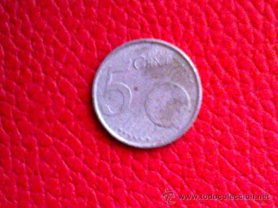 Euros: 5 CENTIMOS DE EURO.............SIN BA&Ntilde;O DE COBRE