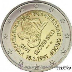 Euros: ESLOVAQUIA 2 EUROS 2011 20º ANIV. GRUPO VISIGRAD. Lote 309938328