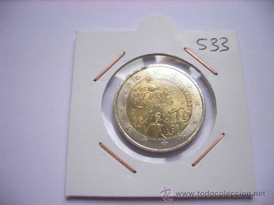 Euros: 533.- 2 EUROS CONMEMORATIVOS BELGICA 2011 EBC