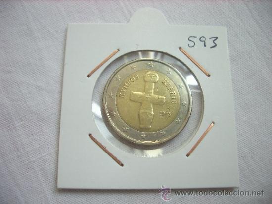 Euros: 593.- 2 EUROS CHIPRE 2008 NORMAL EBC - Foto 1
