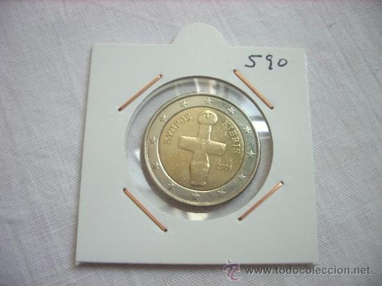 Euros: 590.- 2 EUROS CHIPRE 2008 NORMAL EBC - Foto 1