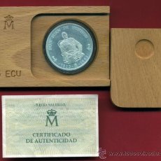 Euros: MONEDA 5 ECU ECUS , 1993 PLATA , HOMENAJE A DON JUAN 1913 1993 , CON CAJA ORIGINAL , ORIGINAL