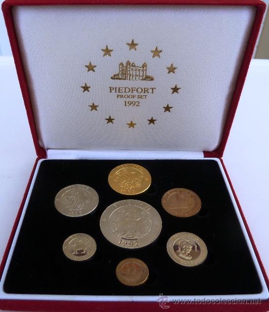 Euros: 1992 UNITED KINGDOM PIEDFORT PROOF SET. 7 MONEDAS.