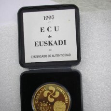 Euros: 250 ECU DE ORO DE 1995. EUSKADI. CON ESTUCHE Y GARANTIA. Lote 38792859