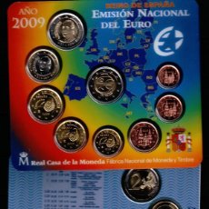 Euros: ESPAÑA 2009. CARTERA OFICIAL CONTENIENDO LAS 9 MONEDAS DE EUROS FDC.