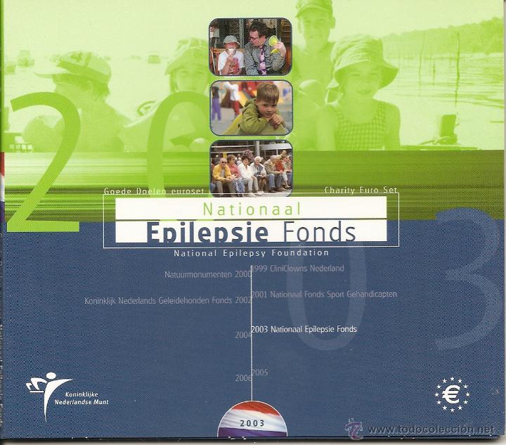 Euros: HOLANDA 2003. CARTERA CON LOS 8 VALORES. - Foto 2