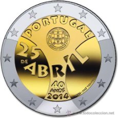 Euros: PORTUGAL 2 EUROS 2014 40º ANIV. 25 DE ABRIL REVOLUCIÓN DE LOS CLAVELES. Lote 401564389