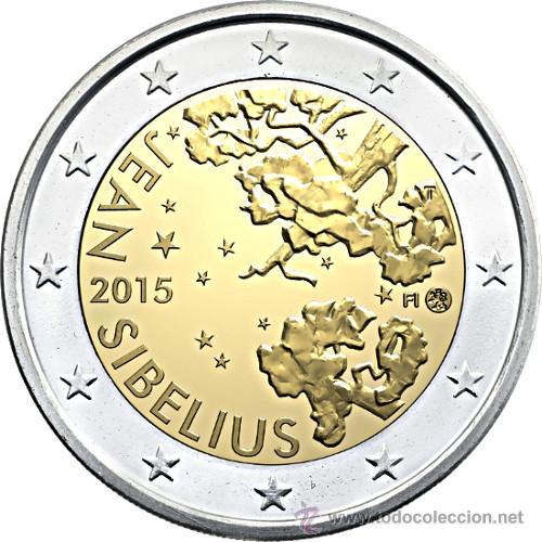 FINLANDIA 2 EUROS 2015 150 AÑOS DEL NACIMIENTO DE JEAN SIBELIUS (Numismática - España Modernas y Contemporáneas - Ecus y Euros)