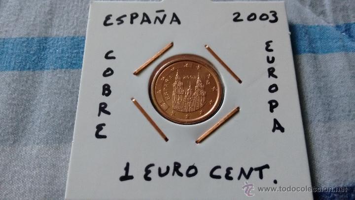 Euros: moneda de 1 euro cent de espa&ntilde;a 2003 EBC encartonada - Foto 1