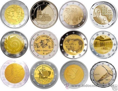 Euros: 12 MONEDAS COMMEMORATIVAS DE 2&euro; DEL A&Ntilde;O 2011.......SC