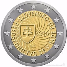 Euros: ESLOVAQUIA 2016. MONEDA 2 EUROS CONMEMORATIVA DE DE LA PRESIDENCIA DEL CONSEJO DE EUROPA . DE ROLLO. Lote 341808628
