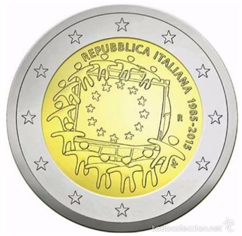 Euros: 2 euros Italia 2015 bandera comun - Foto 1