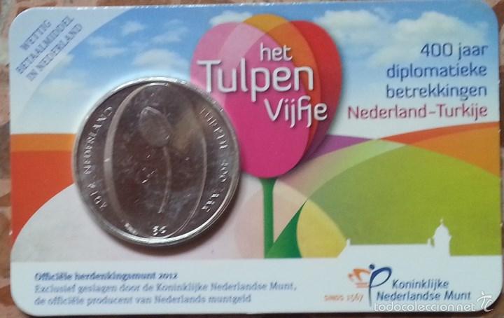 Euros: COIN CARD 5 EUROS 2012 - TULIPAN. SC. ENVIO CERTIFICADO.