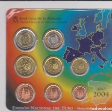 Euros: MONEDAS EUROS - JUAN CARLOS I - SERIE DE 8 MONEDAS - 2004 EN CARTERA OFICIAL. Lote 346537613
