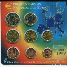 Euros: ESPAÑA- SPAIN CARTERA EURO COIN SET 1999 OFFICIAL ISSUE