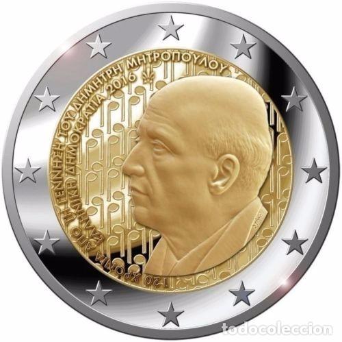 Euros: 2 euros Grecia 2016 Dimitri Mitropoulos - Foto 1