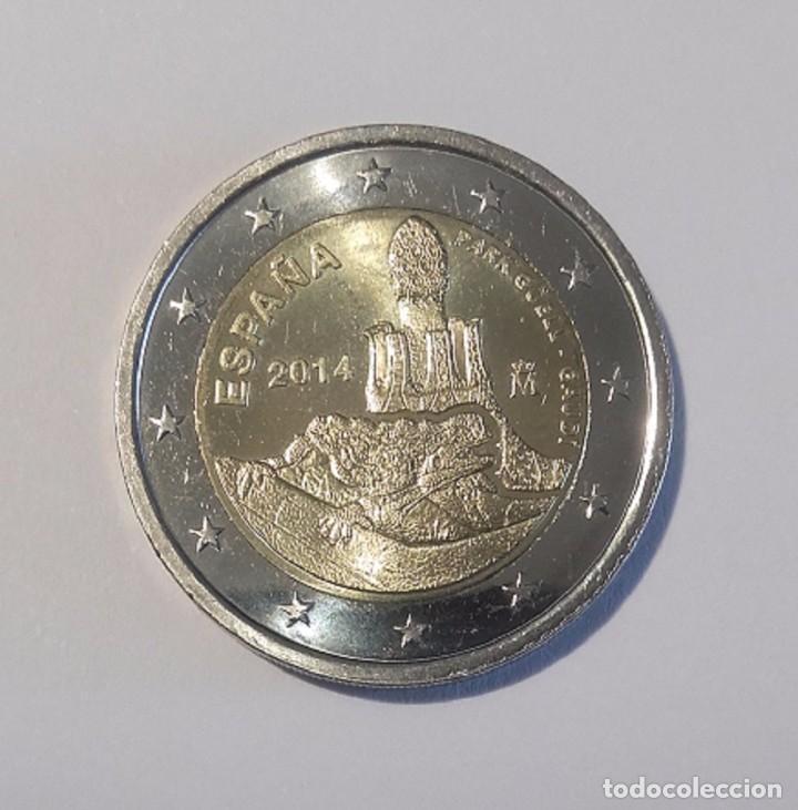2 EUROS ESPAÑA 2014 - PARC GÜELL (OBRA DE GAUDÍ). PROCEDENTE DE CARTUCHO (Numismática - España Modernas y Contemporáneas - Ecus y Euros)