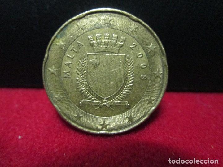 Euros: 20 centimos 2008 malta - Foto 1