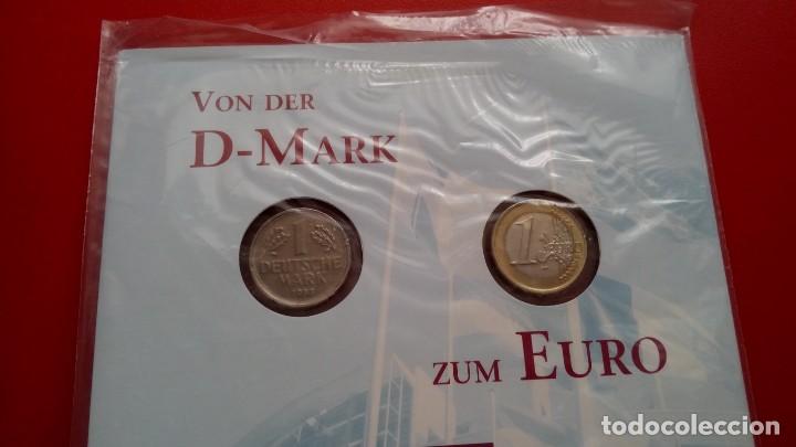 Euros: EDICION CONMEMORATIVA 28.02.2002 DE LA DEUTSCHE POST CORREOS DE ALEMANIA DEL MARCO ALEMAN AL EURO - Foto 1 - 93140675
