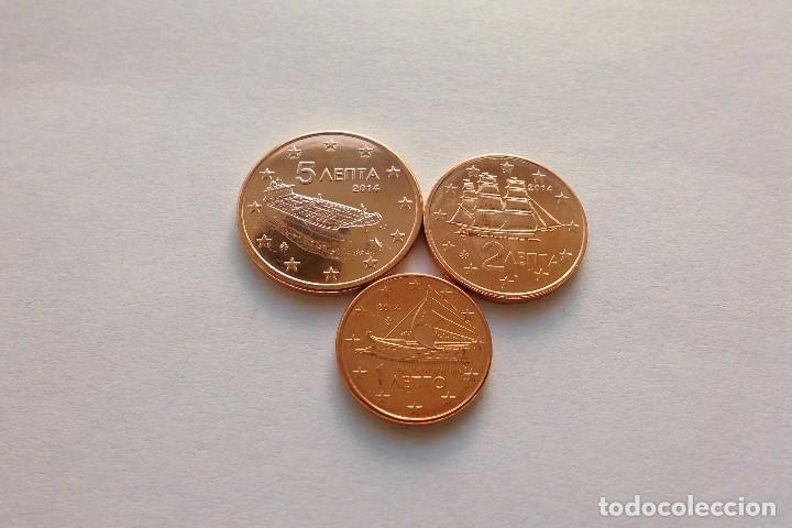 Euros: Grecia 2014 1, 2 y 5 centimos SC - Foto 1