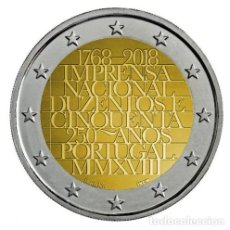 Euros: PORTUGAL 2018. MONEDA DE 2 EUROS CONMEMORATIVA DE LA IMPRENTA NACIONAL