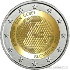 Euros: ESLOVENIA 2018. MONEDA DE 2 EUROS CONMEMORATIVA DEL DIA MUNDIAL DE LAS ABEJAS.