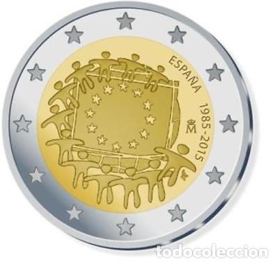 Euros: ESPAÑA 2 EUROS 2015 CONMEMORATIVA *30 ANIV. BANDERA EUROPEA* ENCAPSULADA S/C - Foto 2 - 294084473