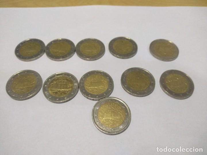 Euros: Lote 11 monedas conmemorativas  2 &euro; tratado uni&oacute;n 2007