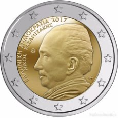 Euros: GRECIA 2017. MONEDA DE 2 EUROS CONMEMORATIVA DEL 60 ANIV DEL FALLECIMIENTO DE NIKOS KAZANTZAKIS
