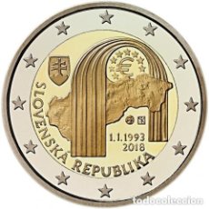 Euros: ESLOVAQUIA 2018. MONEDA DE 2 EUROS CONMEMORATIVA DEL 25 ANIVERSARIO DE LA INDEPENDENCIA. Lote 341810038