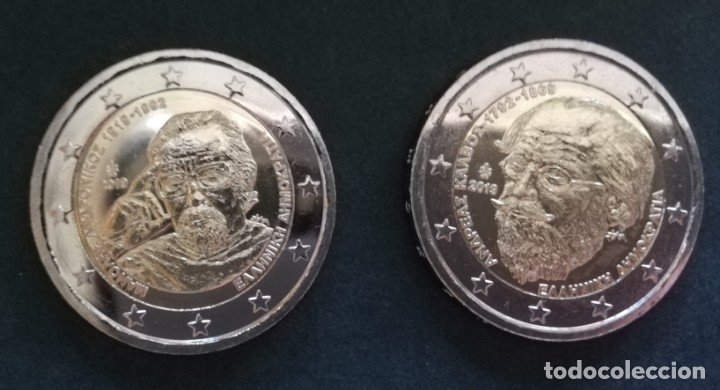 Euros: 2 monedas de 2 &euro; de Grecia 2019 - Foto 1