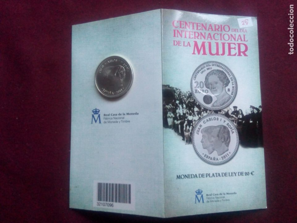 Euros: CARTERA NUMERADA DE JUAN CARLOS I DE 20 EUROS DE 2011. PLATA. SIN CIRCULAR