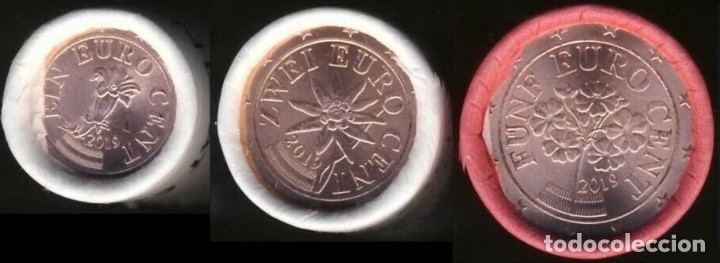 Euros: AUSTRIA 1, 2 y 5 CENTIMOS 2019 - SIN CIRCULAR - - Foto 1