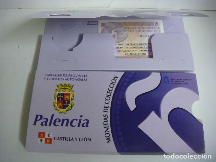 Euros: ESTUCHE VACIO MONEDAS DE 5 EUROS ( PALENCIA ) LLEVA EL CERTIFICADO Y CAPSULA